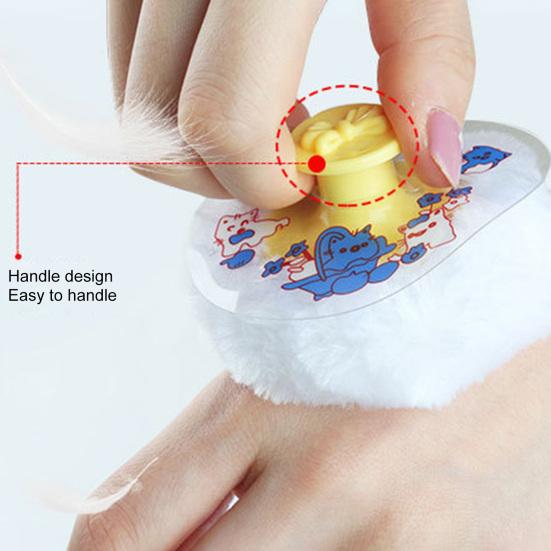 Puderpufflåda för bebisar Resvänlig Stark Färg Accessoar Behållare för Babytalk med Puff för Barn