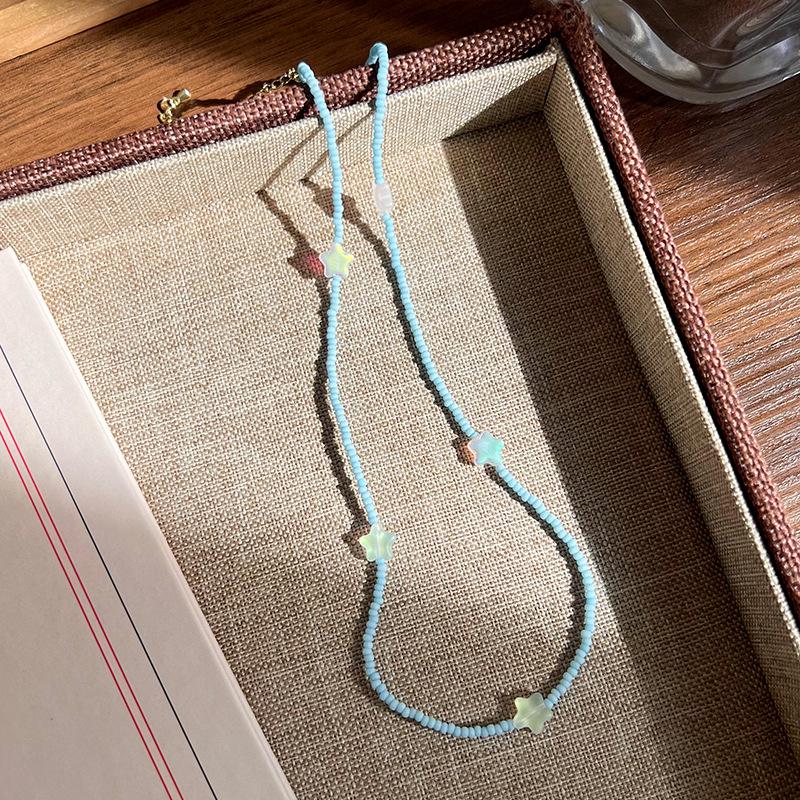 Sweet Dopamine Beaded Necklace: Trendy Heart, Flower & Bow Choker