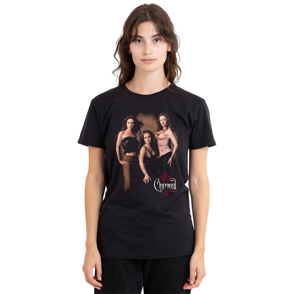 Charmed Unisex Adult Three Hot Witches T-Shirt