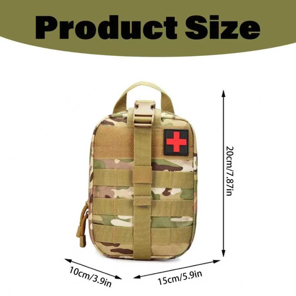 Compact Medical Pouch, Tactical Rip-Away First Aid Kit for Camping, Hunting