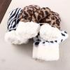Adult Leopard Pattern Men Christmas Mittens Women Halter Gloves Full Fingers Gloves Cow Printed