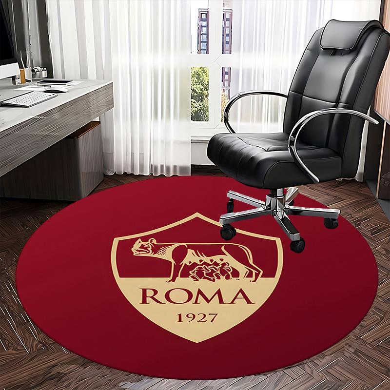 Roma,AS Roma Chair mat Round Rug Office carpet, Machine Washable, Non slip, Suitable for Living Rooms, Bedrooms