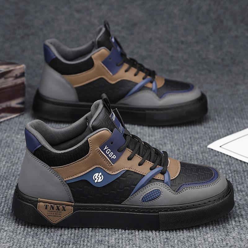 

Кроссовки средней высоты мужские осень-зима 2024 новые повседневные универсальные мужские туфли корейская версия высокие спортивные модные туфли для студентов 39