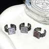 Cool Dark Punk Letters Slightly Inlaid Zir*****Pen Ring Female Cold Wind Personality Exquisite Ring