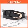 Halfround Buckle Womens Belt Versatile Minimalist Decorative Style Korean