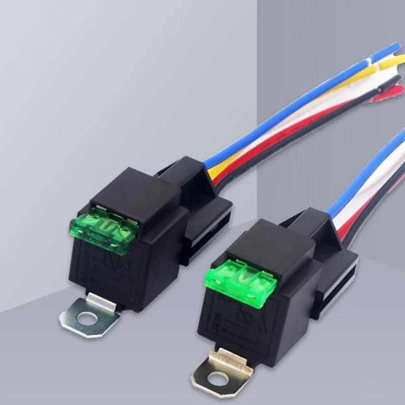 High Quality 12V DC 4 Pin Car Automotive Fused Relay 30A Normally Open Relais 40A Fuse With 4pin/5Pin Backrest Relays 5