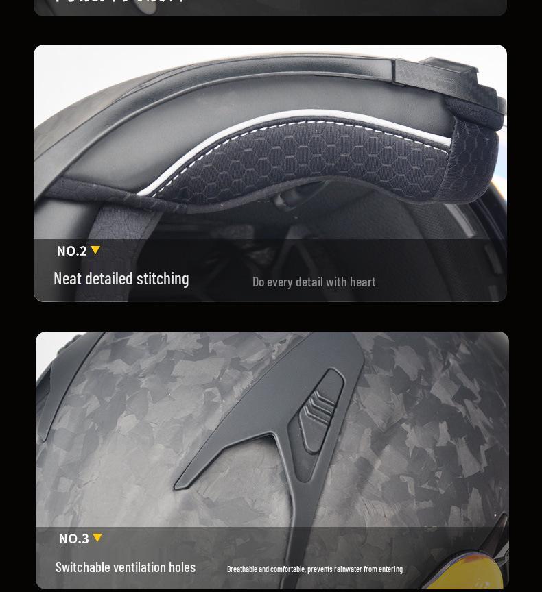 AD Carbon Fiber Three-Quarter Motorcycle Helmet - All-Season Safety for Scooter & Cruiser Riders