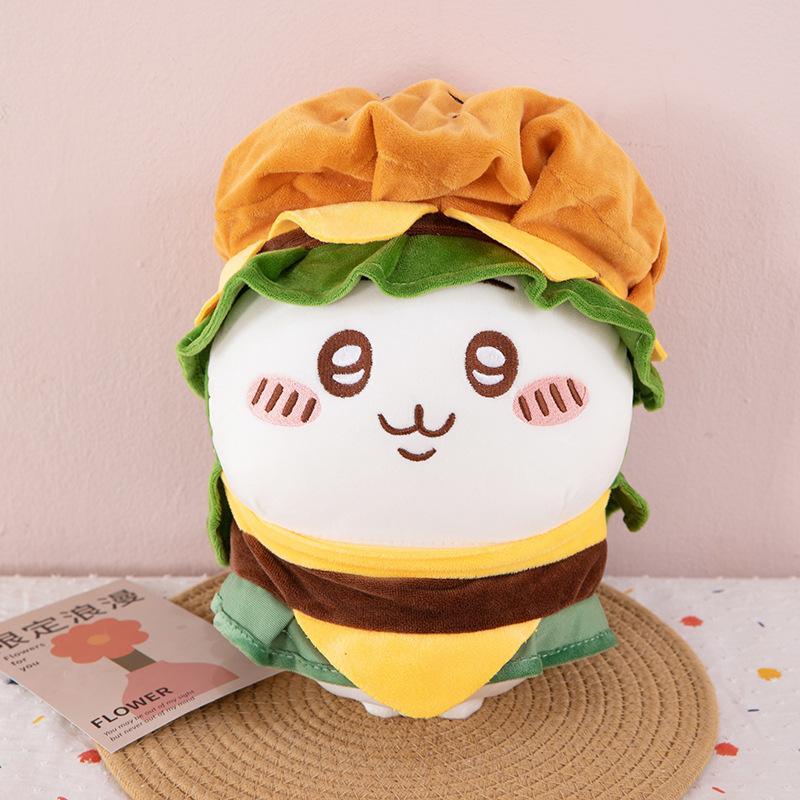 Creative cute Usage doll turned into a burger Hachi Jiyi plush toy soft cute doll