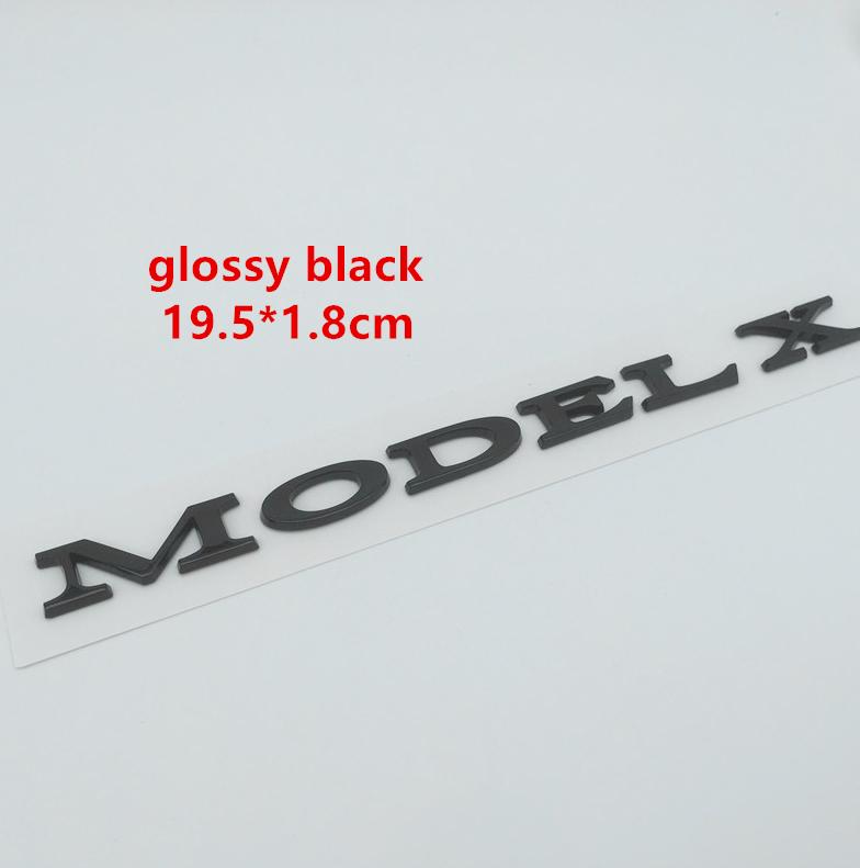 JLIZ2 1pcs 3D ABS for Tesla car Letter Front Hood Head Bonnet Emblem Rear Tail Trunk Sticker Badge Decal styling Accessories