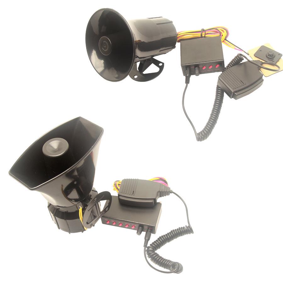 

12В Мощный Автомобильный Динамик и Сигнал с 3-тональным и 5-тональным Мегафоном, 100Вт Высокий Тон 12V Three-Tone (3 buttons)