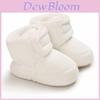 Botas de Nieve de Forro Polar de Algodón para Niños y Niñas de Color Sólido Para el Calor del Invierno