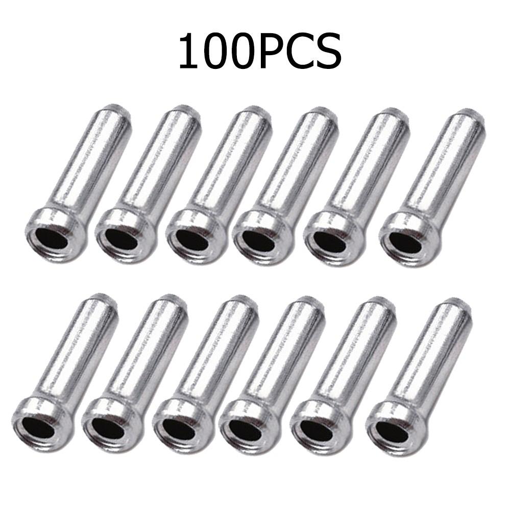 100pcs/Set Aluminum Bike Bicycle Brake Shifter Inner Cable Tips Wire End Cap