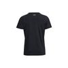 Under Armour RUSH T Shirts Women's Black Crew Neck Moderate Straight Fit Unisex 1379141-001