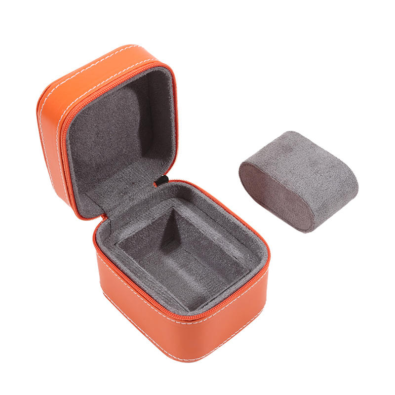 1/2Pcs Single Watch Case PU Leather Watch Travel Case With Removable Cushion Jewelry Storage Case Organizer Portable Watch Box