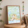 Disney Oil Painting Handmade Diy Chip 'n Dale In Blue Flower Field Gifts Home Decorations