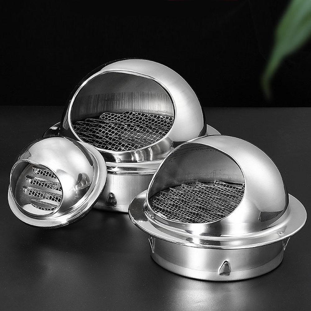 Silver Vent Cap Stainless Steel Windproof Hemispherical
