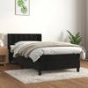 Maison Exclusive - Slatted Bed Base with Mattress Black 90x200 Cm Velvet