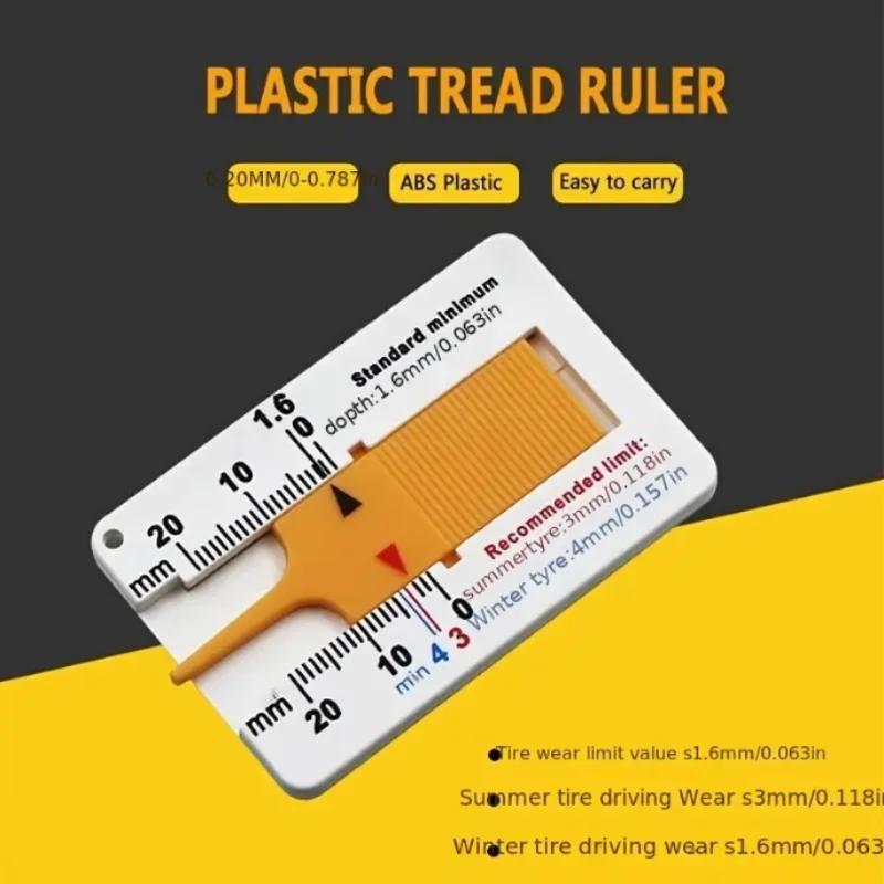 1PC Portable Tyre Tread Depth Gauge 0-20mm Tire Ruler Vernier Depth Caliper Tool for Car Motorcycle Truck