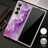 Geometric Marble Case For Samsung Z Fold 8 Ultra 7 6 5 Luxury Plating Leather Skin Hard Phone Cover For Galaxy Z Fold8 Fold7 Fold6