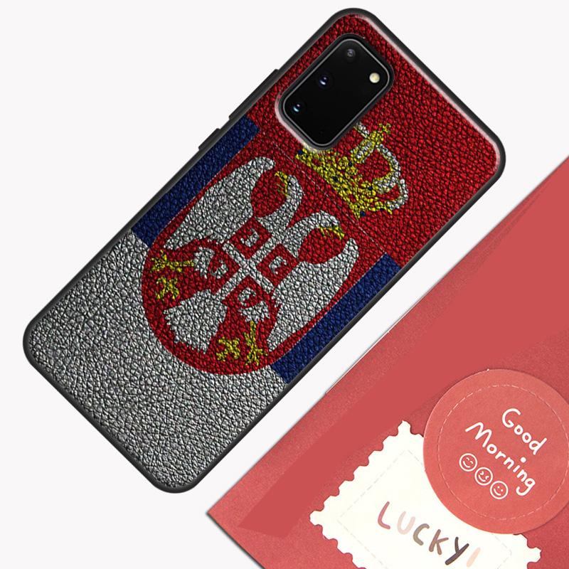 Flag of Serbia Serbian Case For Samsung Galaxy S22 S21 S23 Ultra Note 20 S8 S9 S10 Note 10 Plus S20 FE Back Cover