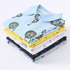 Boys' Half-Sleeve Polo Shirt, Summer Children's Clothing, Kids' Short-Sleeve T-Shirt with All-Over Dinosaur Print, Baby Boy Rocket Shirt