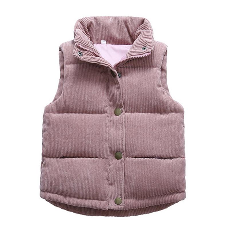 Baby Kids Thicken Vests Winter Girl Boys Jackets Corduroy Coat Early Spring Vest For Toddler Children Sleeveless Jackets