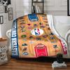 1pc Basketball Teams Flannel Blanket, Soft Skin Friendly with Digital Printing, Various Sizes Available for Family, Friends, Birthday