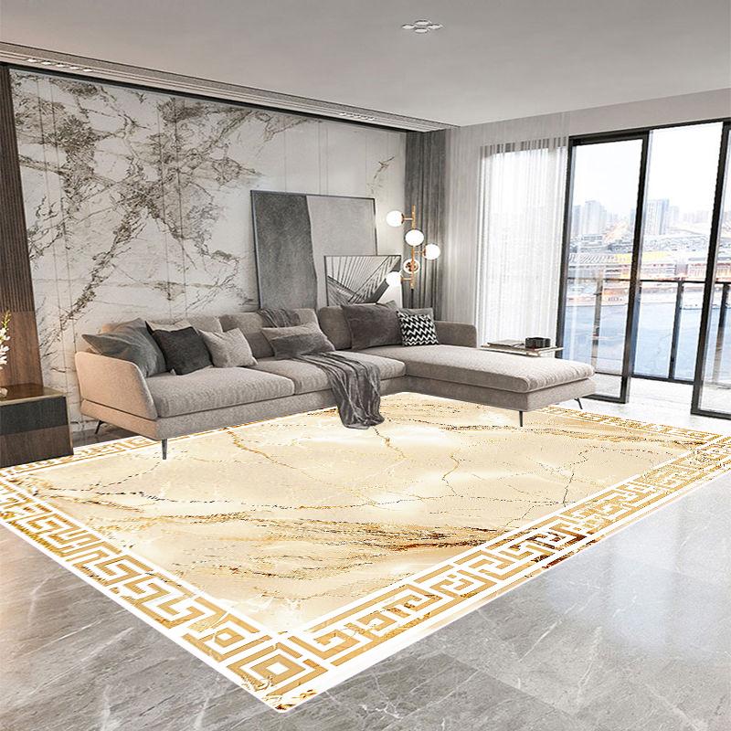 European Luxury Large Area Rug Marble Abstract Carpet Washable Non-slip Living Room Bedroom Decoration Lounge Mats