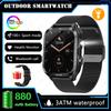 Novo Relógio Inteligente Militar para Homens ao Ar Livre Lanterna Bateria Grande de 880mAh IPX8-3ATM Chamada Bluetooth Smartwatches Para Android e iOS