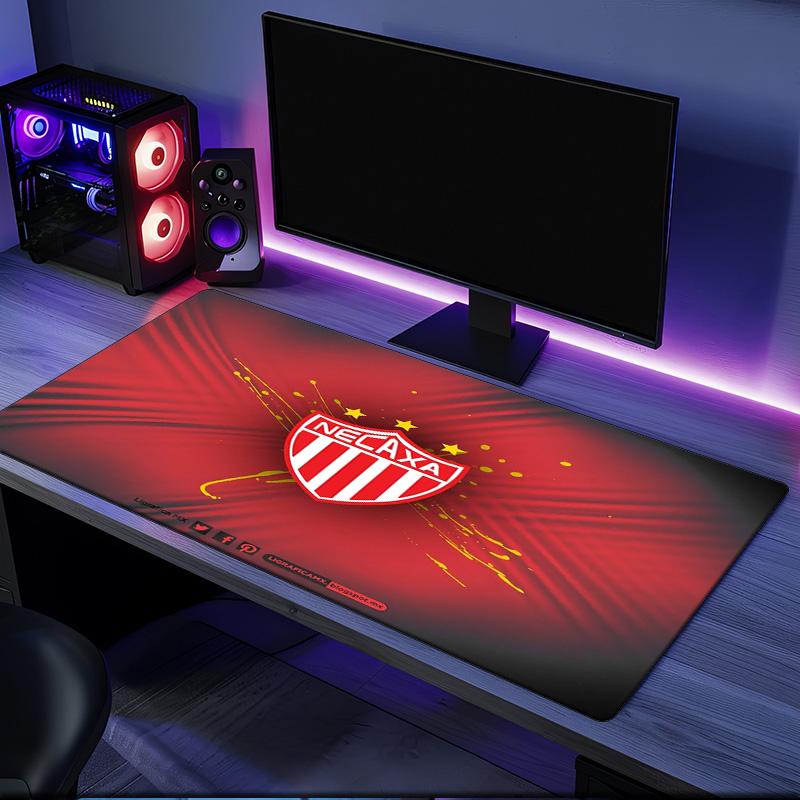 Necaxa Team Crest mouse pad, rubber base, esports desk mat, mouse pad for gamers and office use, gaming desk , easy to clean mat