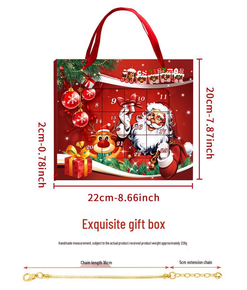 DIY Christmas Snowflake & Santa Puzzle Beaded Bracelet Set for Children & Women