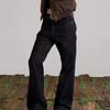 Mens Black Oversized Straight Leg Jeans Loose Fit Wide Denim Pants Streetwear Casual Wear