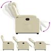 Recliner with Lift Assist Cream Artificial Leather