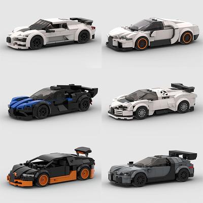 Speed Chiron MOC Auto Bolide EB110 Super Rennfahrzeug Modell Baustein Rallye Rennstein Technik Stadt Weihnachtsgeschenk Spielzeug