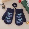 Cute Baby Gloves Winter Warm Knitted Baby Boys Girls Mittens Outdoor Windproof Toddler Kids Gloves With Rope