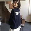 Women's Polka Dot Angel Wings Crew Neck Sweatshirt Loose Casual Pullover Fall Winter Top