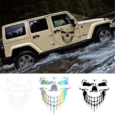 16/" Reflective Skull Car Auto Hood Decal Vinyl Sticker SUV Truck Tailgate Window