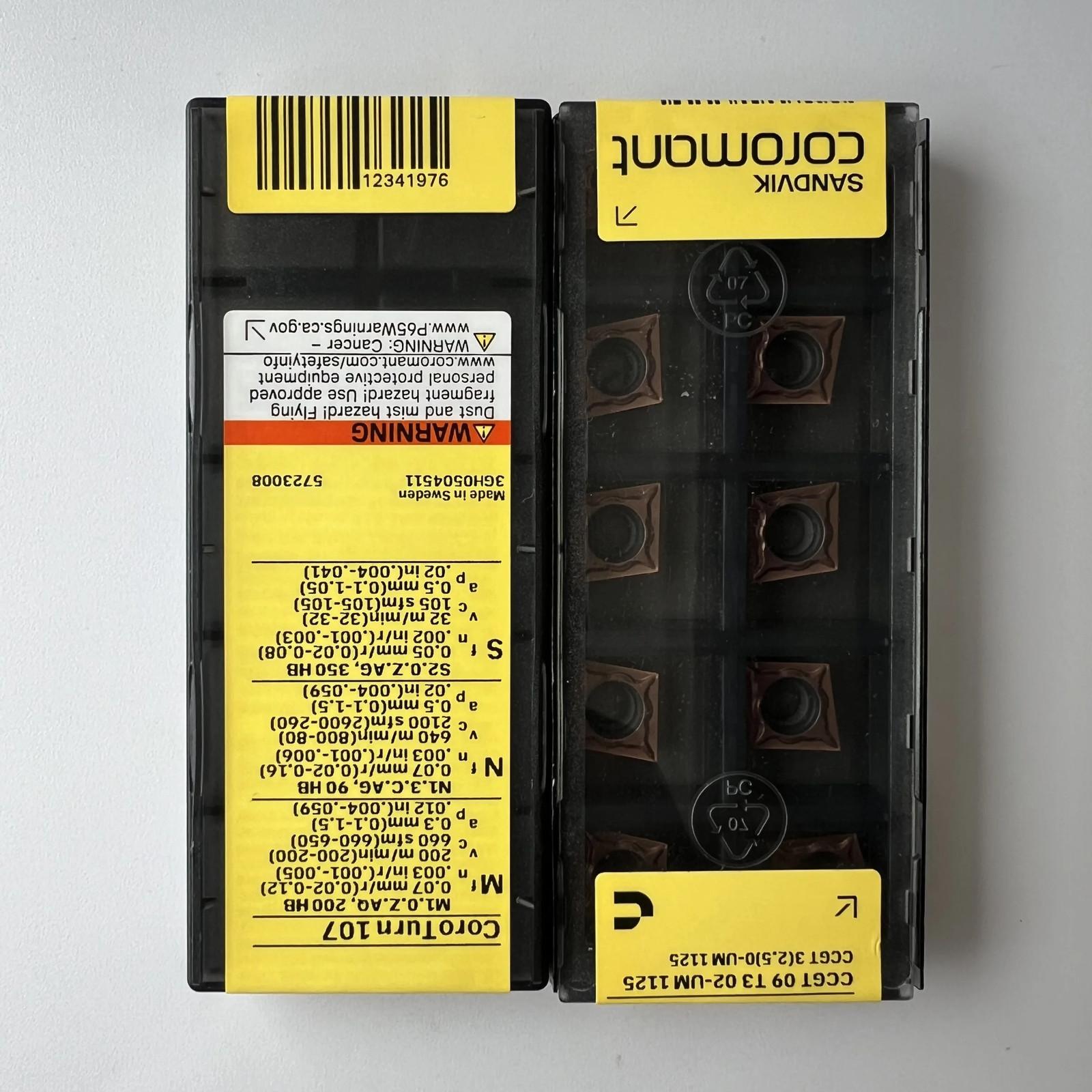 

SANDVIK / CCGT09T302-UM 1125 / Industrial indexable Carbide Inserts 10 Pcs