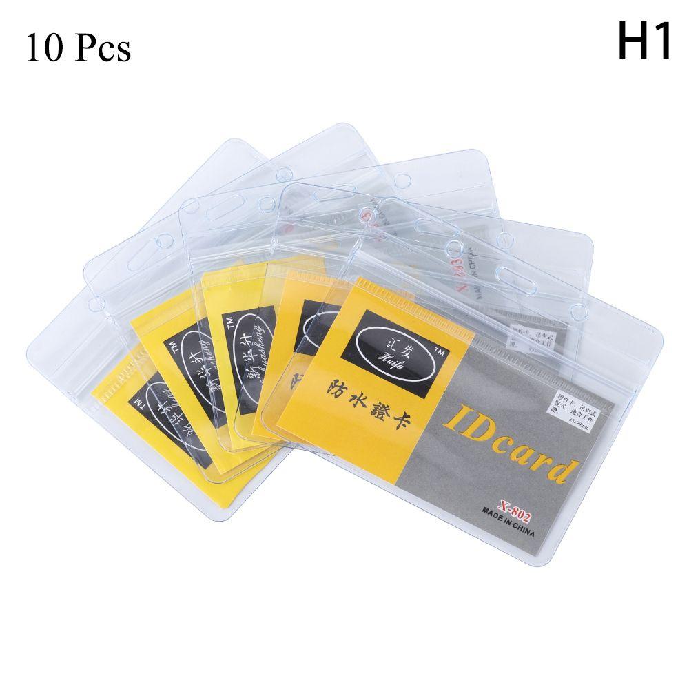 10 pcs/lot Transparent Stationery Supply Office School Badge Holder PVC Plastic ID Card Card Badg Holders