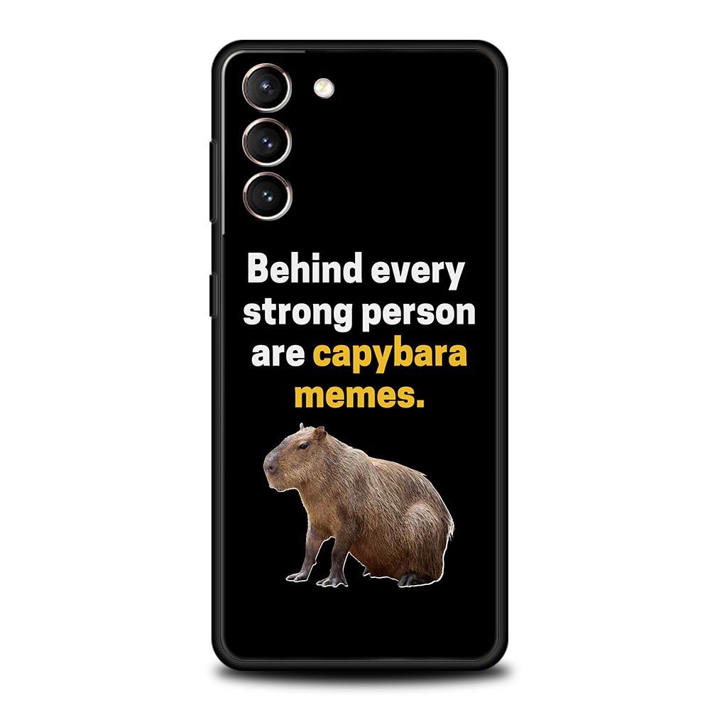 Custodia per Telefono Capibara Cartone Animato Carino Per Samsung Galaxy S23 Ultra S22 S21 S20 FE 5G S10 S10E S9 S8 Plus Note 20 Cover Morbida Paraurti