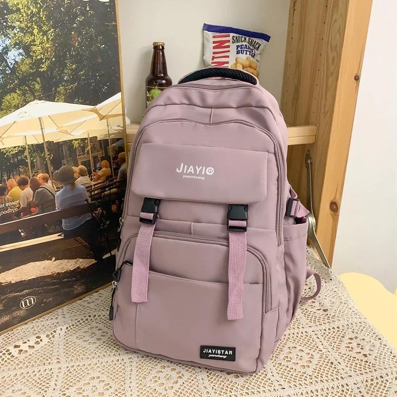 Large capacity women's backpacks hot sale zipper casual versatile simplicity ladies bag