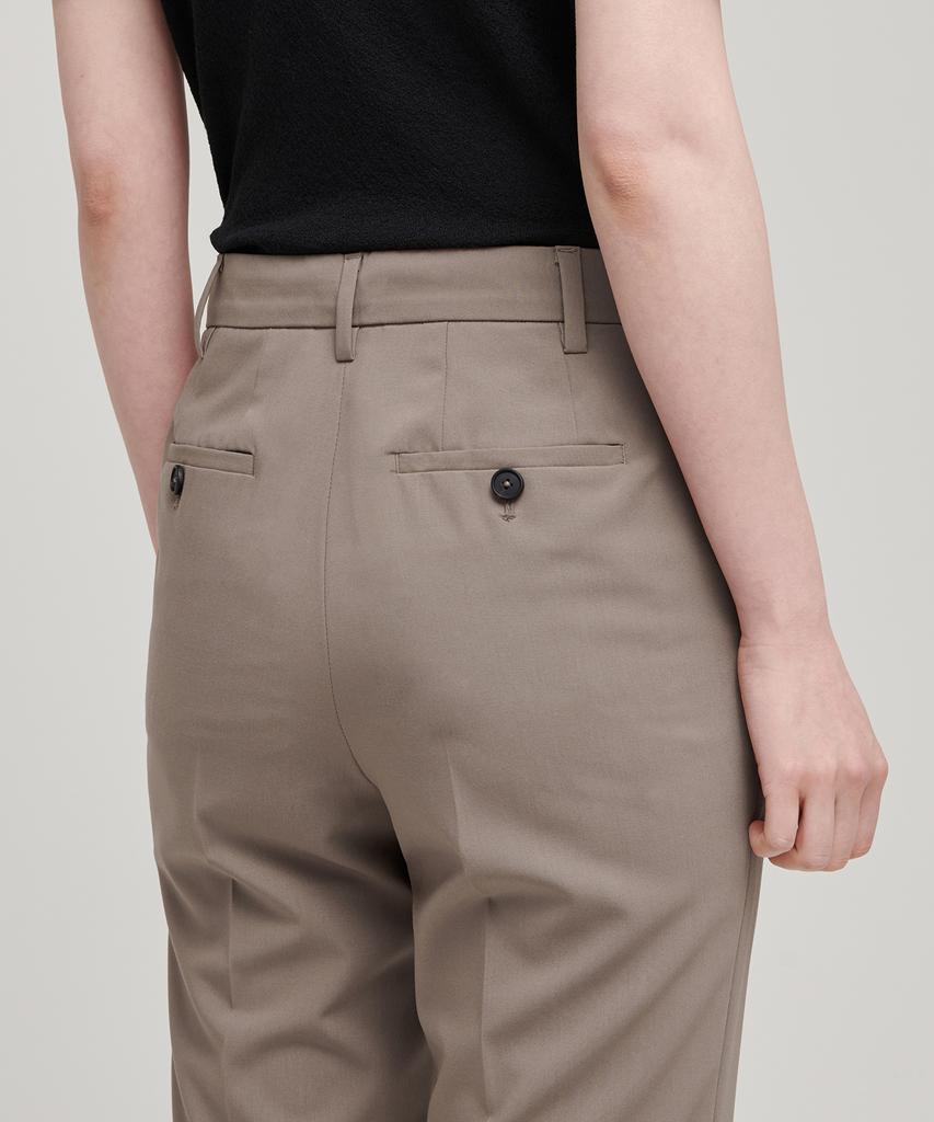 MUSINSA STANDARD WOMAN [Cooltandard] Women'S Slim Straight Hidden Banding Slacks [Dusty Beige]