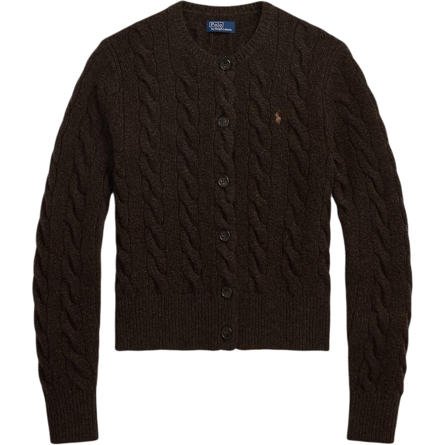 

Polo Ralph Lauren однотонный вышитый логотип Slim Fit длинный рукав трикотажный топ женский коричневый 211910443-019