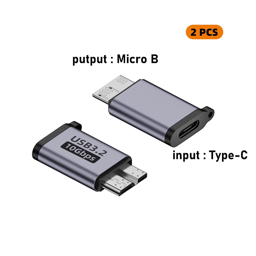 USB C to Micro B Extender Adapter 10Gbps USB3.0 Type C Female to Micro B Cable Extender for Laptop Phone Hard Drive Disk Samsung