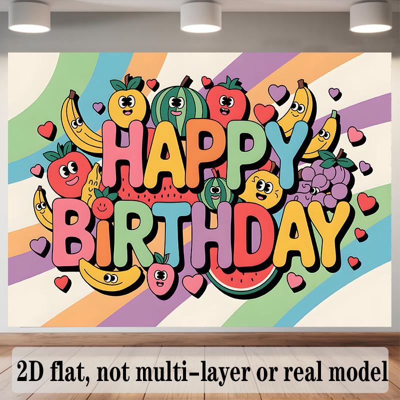 Colorful Birthday Banner, Multicolor Hanging Wall Decor for Party