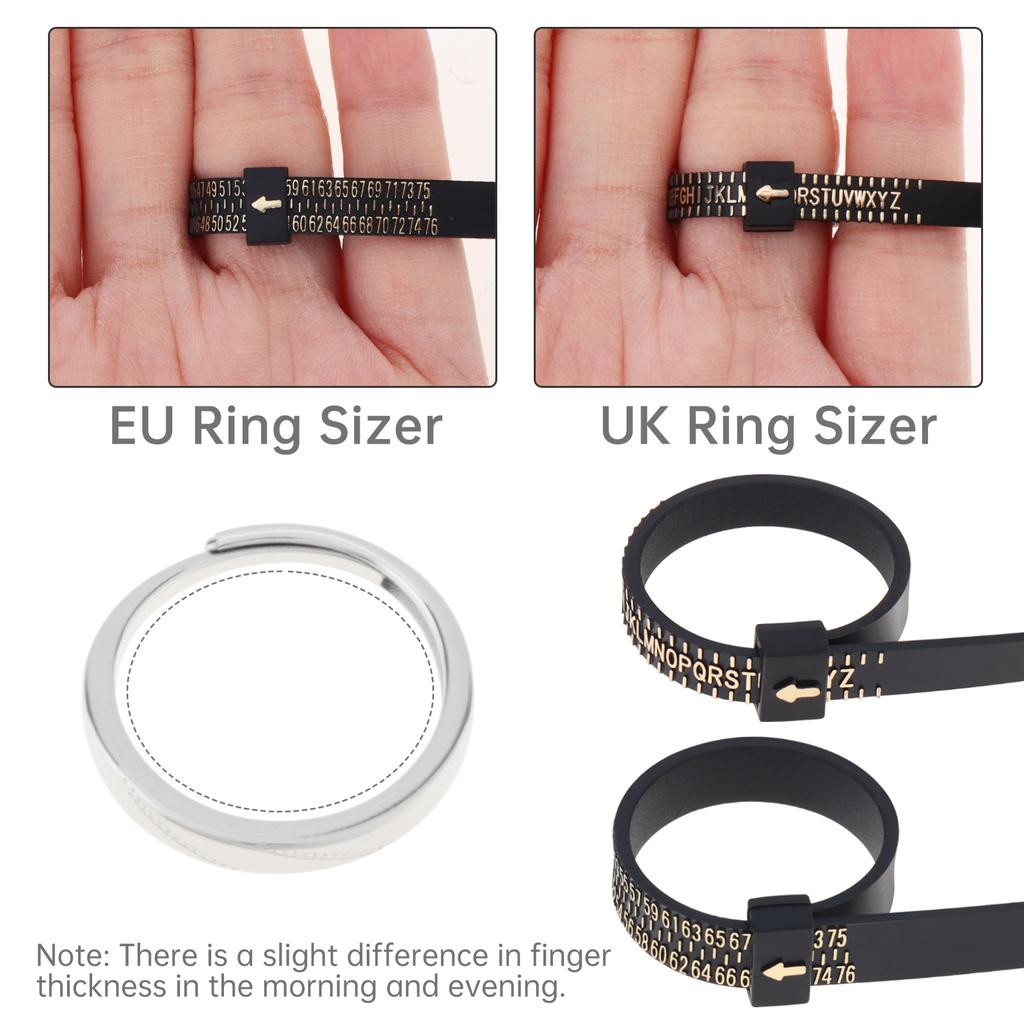 3pcs Wrist Sizer Measuring Tool Set for Men / Women with UK RingSizer (A - Z), EU Finger Sizer (41 - 76), Jewelry Circlet Sizer Bracelet Gauge