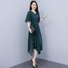 2023 Summer Chiffon Splice Slim Fit Mid-Length Dress