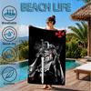 Knightly Warrior In Armor Beach Towel, Microfiber Beach Towel, Perfect For Pool, Beach, Travel, Home Decor Beach Party Fan Gifts
