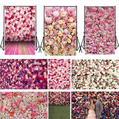 Květinové pozadí pro fotografování Květinové pozadí Baby Shower Den matek Valentýn Svatba Dekorace na narozeninovou oslavu Banner Studiová rekvizita