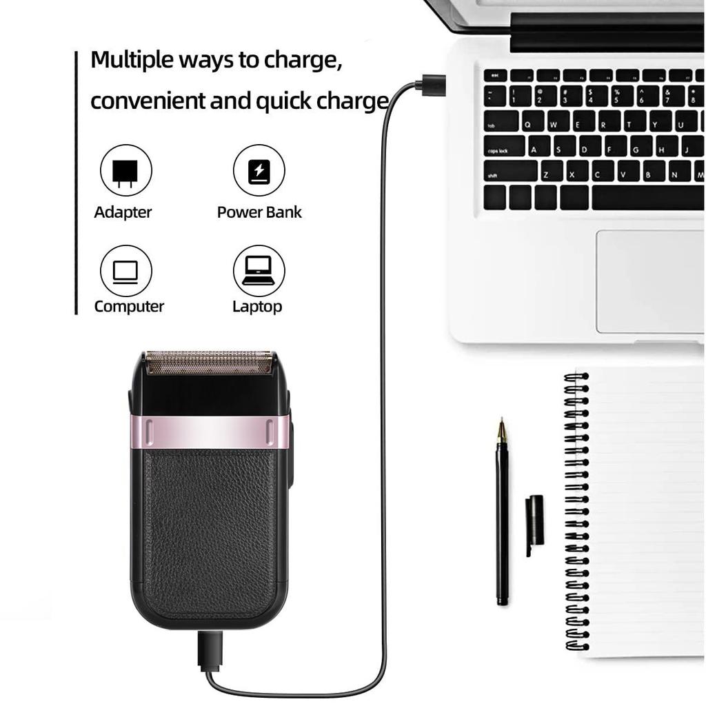 Men's Reciprocating Cordless Razor Shaver USB Rechargeable Multifuctional Wet & Dry Portable Shaver Trimming Grooming